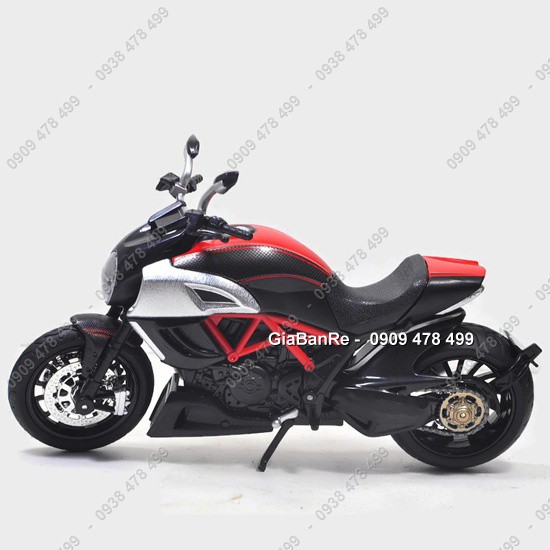 XE MÔ HÌNH TỈ LỆ 1:12 - MOTO DUCATI DIAVEL - H1TOY - CÓ ĐÈN ÂM THANH - 8644