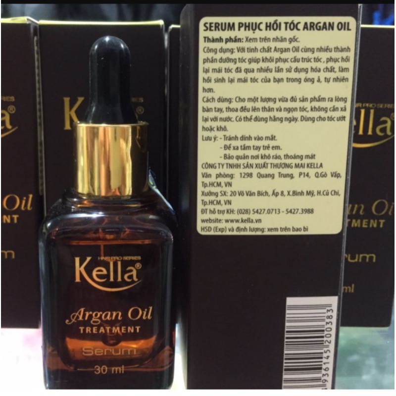 Tinh dầu phục hồi tóc Kella Argan Oil 30ml