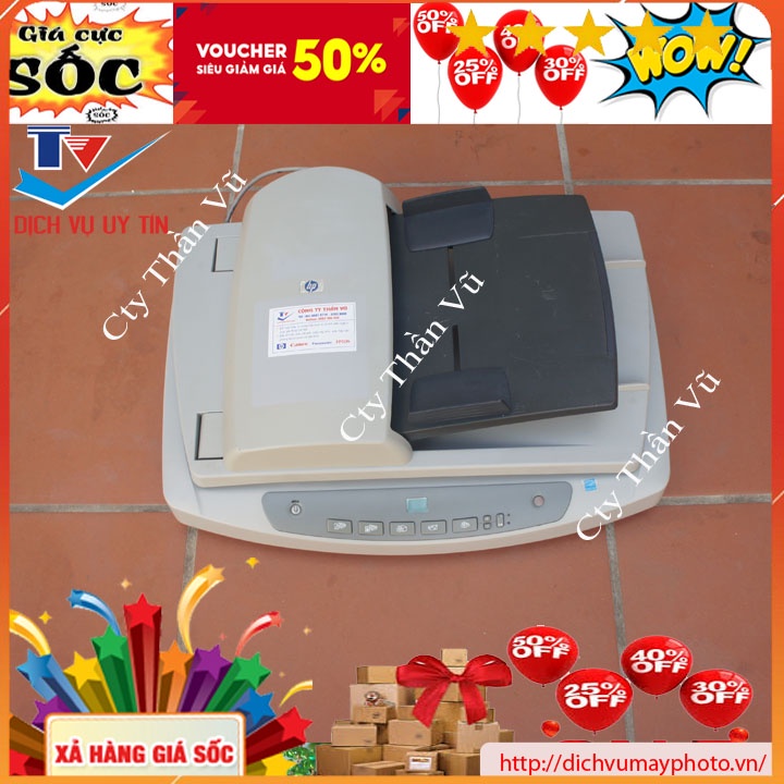 Máy scan cũ HP 5590 Scan 2 mặt tự động qua khay ADF scan nhiều tờ và có mặt gương để scan hóa đơn tài liệu mỏng