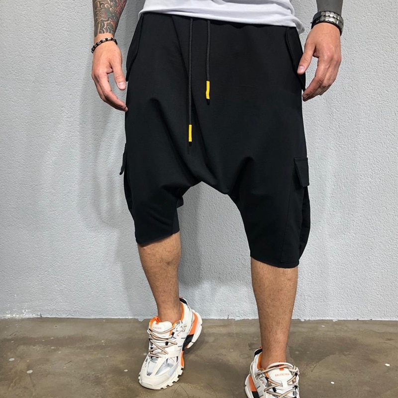 Shorts Men Hip Hop 2020 Summer Streetwear Cargo Pants Man Fitness Sweatpants Men Harajuku Cotton Punk Joggers Short Harem Pants | BigBuy360 - bigbuy360.vn