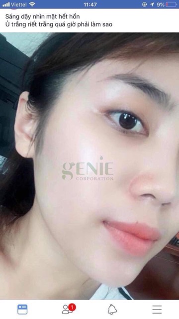 (AUTH - DATE MỚI) Ủ FACE NHAU THAI CỪU GENIE PROFRESSIONEL MASK EXTRA WHITENING FACIAL NHẬP KHẨU CHÍNH HÃNG