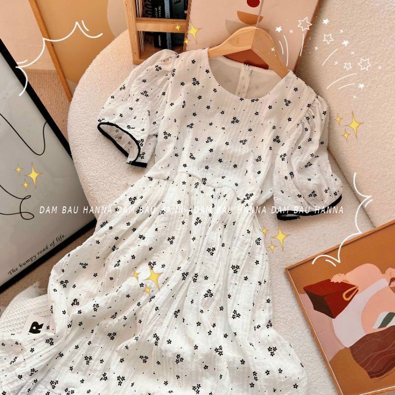 [HCM] Đầm bầu dễ thương cho mẹ trẻ hàng cotton thoáng mát mềm không nhăn kiểu trẻ giá rẻ free size 40-65kg