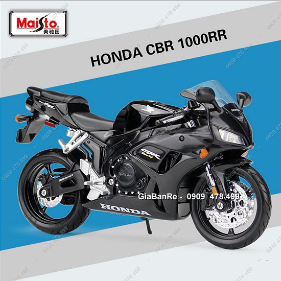 XE MÔ HÌNH MOTO HONDA CBR 1000RR - TỈ LỆ 1:12 - MAISTO - ĐEN - 8666