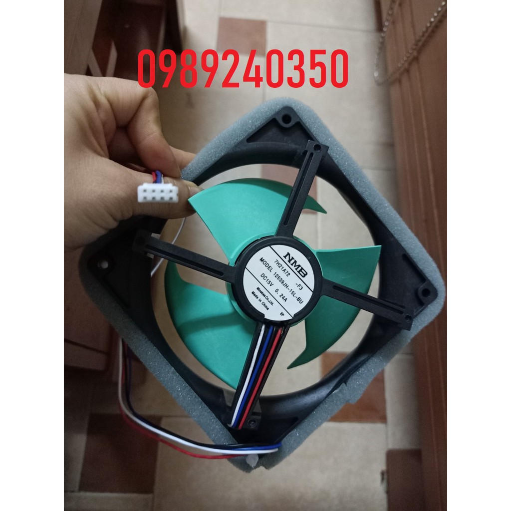 Quạt tủ lạnh DC15V - 4 dây (hình vuông 12,5x12,5cm)