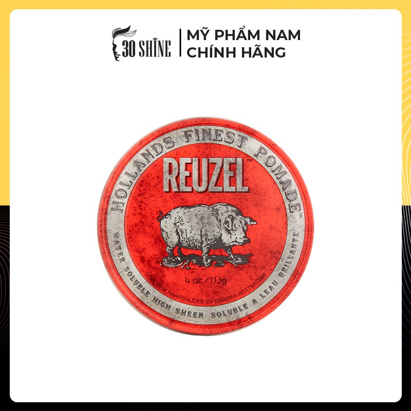 Sáp vuốt tóc Reuzel Red Pomade GIỮ NẾP VỪA - ĐỘ BÓNG CAO - GỐC NƯỚC