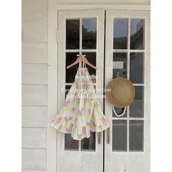 Váy Hoa Buộc Dây Hở Lưng Jennybebe Cao Cấp Bé Gái