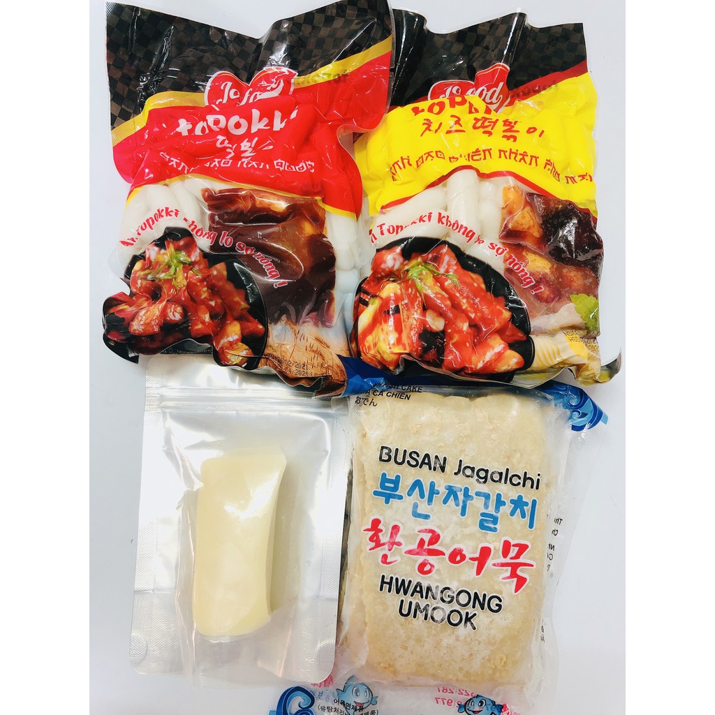 500g bánh gạo JOFOOD kèm 450g chả cá kèm hộp tương Gochujang 200g