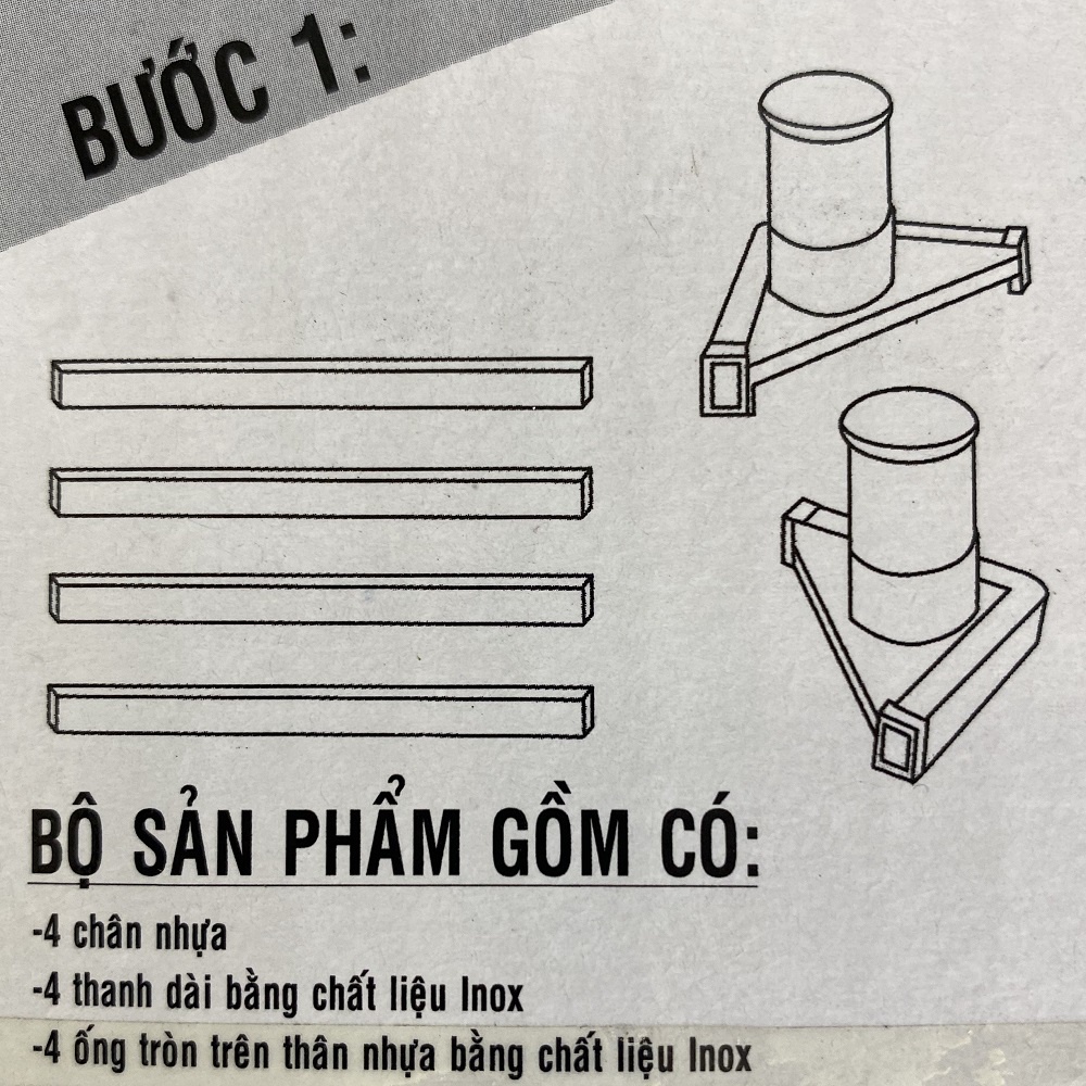 CHÂN ĐỠ MÁY LỌC NƯỚC ĐA NĂNG CÓ ĐIỀU CHỈNH TỪ 28cm-40cm - Hàng inox đẹp