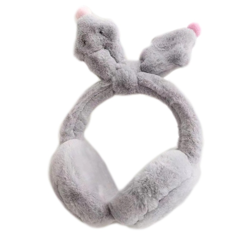 Bông Chụp Tai Giữ Ấm Mềm Mại Nhiều Màu Sắc Hình Tai Thỏ Xinh Xắn