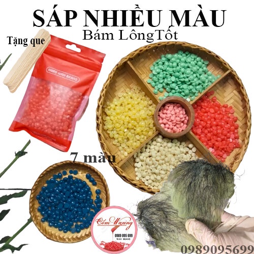 (Vàng)SÁP WAX LÔNG NÓNG HẠT ĐẬU HARD WAX BEAN túi Vàng 100g  Cao Cấp Waxing Brand Tặng KÈM QUE WAX GỖ