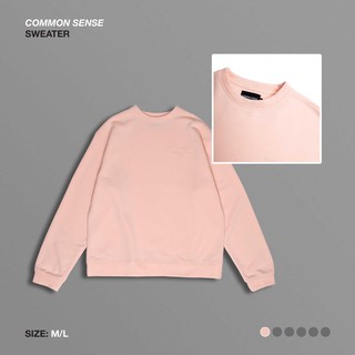 COMMON SENSE-Áo nỉ cua màu hồng nhạt