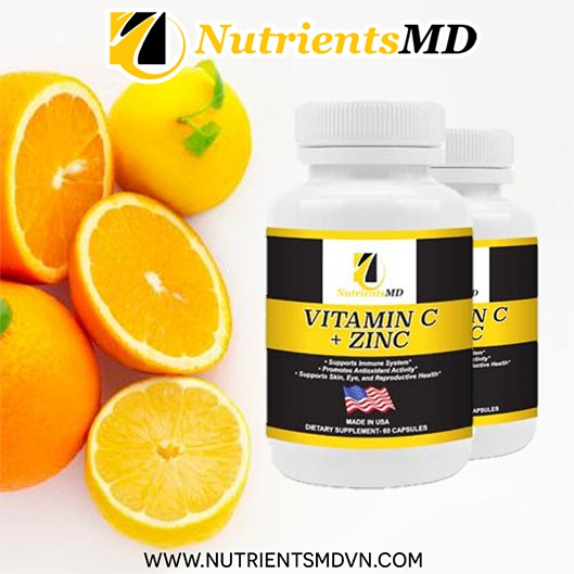 NutrientsMD Vitamin C + ZinC - Hỗ trợ điều trị mụn và tăng đề kháng cơ thể