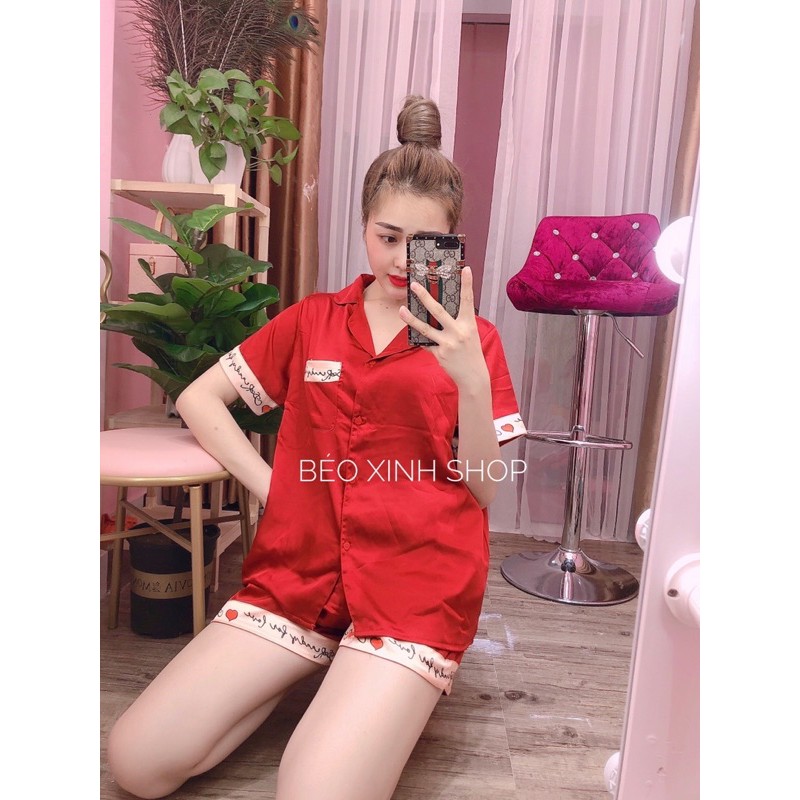 Đồ Ngủ Đùi 55-100kg Bigsize Cao Cấp Kiểu Dáng Đẹp Vải Satin Lạnh Mặc Cực Thích | BigBuy360 - bigbuy360.vn