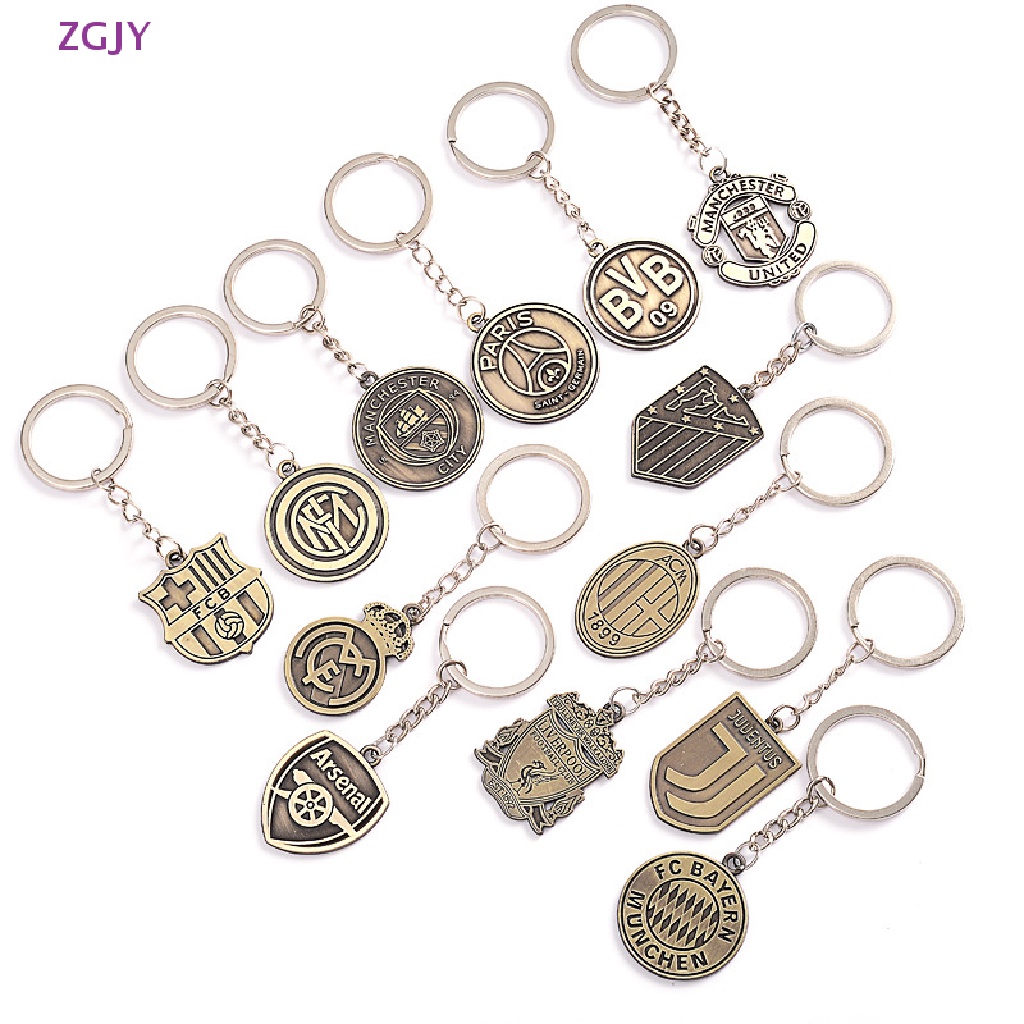 Móc Khóa Kim Loại Hình Logo Câu Lạc Bộ Bóng Đá ZGJY Mới