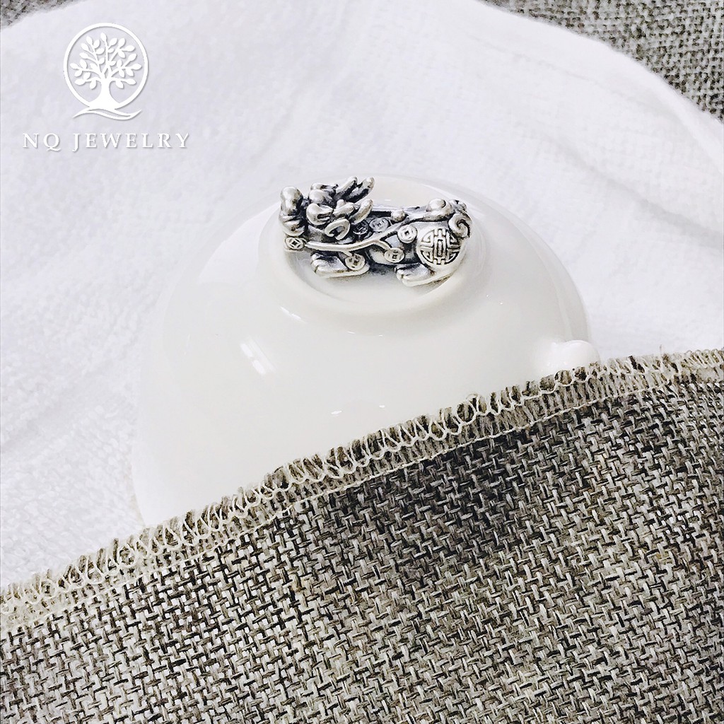 Charm bạc tỳ hưu bạc thái kiểu 2 - NQ Jewelry