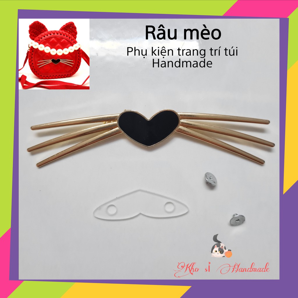 Râu mèo gắn túi  - Phụ kiện trang trí túi Handmade