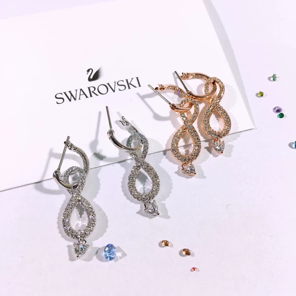 [Sản phẩm mới] [Wang Yibo Cùng Dòng] Bông tai nữ lãng mạn SWAROVSKI SWA INFINITY làm quà tặng bạn gái