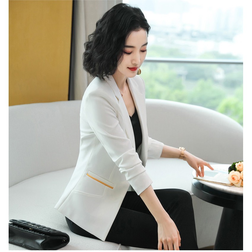 Áo vest nữ 1 lớp kiểu dáng Hàn Quốc, chất liệu Tuyết mưa BLY AK11 thời trang công sở cao cấp Thanh lịch Sang trọng