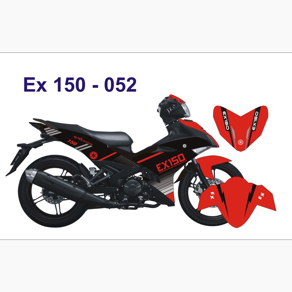 Tổng Hợp Các Mẫu Tem Trùm Exciter 150 Đỏ Đen