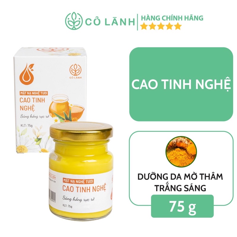 Mặt nạ ngủ Cao Tinh Nghệ Cỏ Lành 75G - Trắng da, mở sẹo, xóa thâm