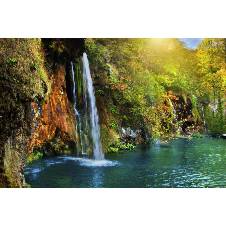 Tranh 3D Thác Nước Thiên Nhiên Đẹp Hũng Vỹ