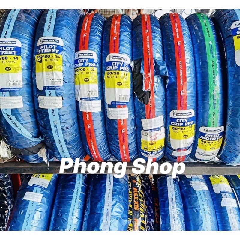 Vỏ lốp xe Michelin City Grip Pro (vỏ ko ruột) và City Pro (vỏ dùng ruột) tất cả các size cho tay ga và xe số.