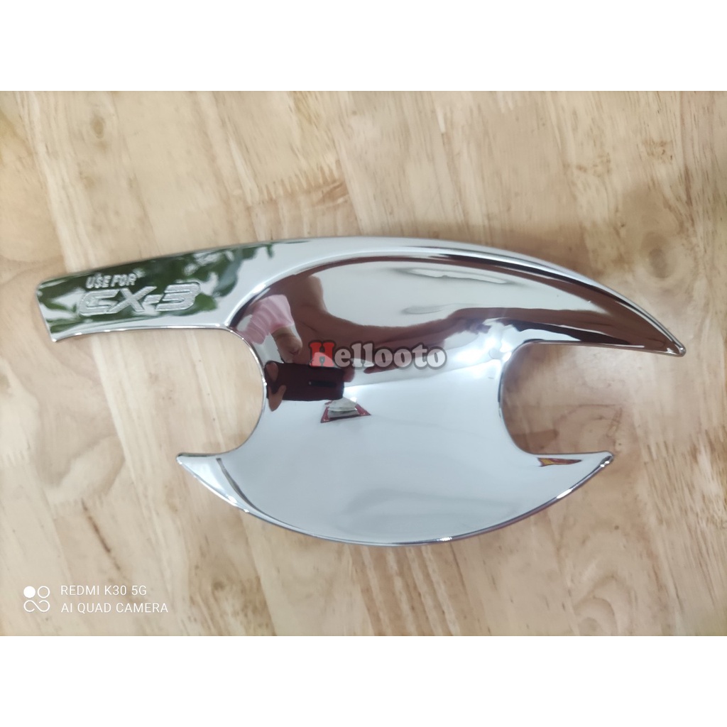 Ốp tay hõm cửa xe Mazda CX3, Mazda CX-3 2020 2021 2022 Mạ Crom Cao Cấp Chống xước tay cửa làm đẹp cho xe