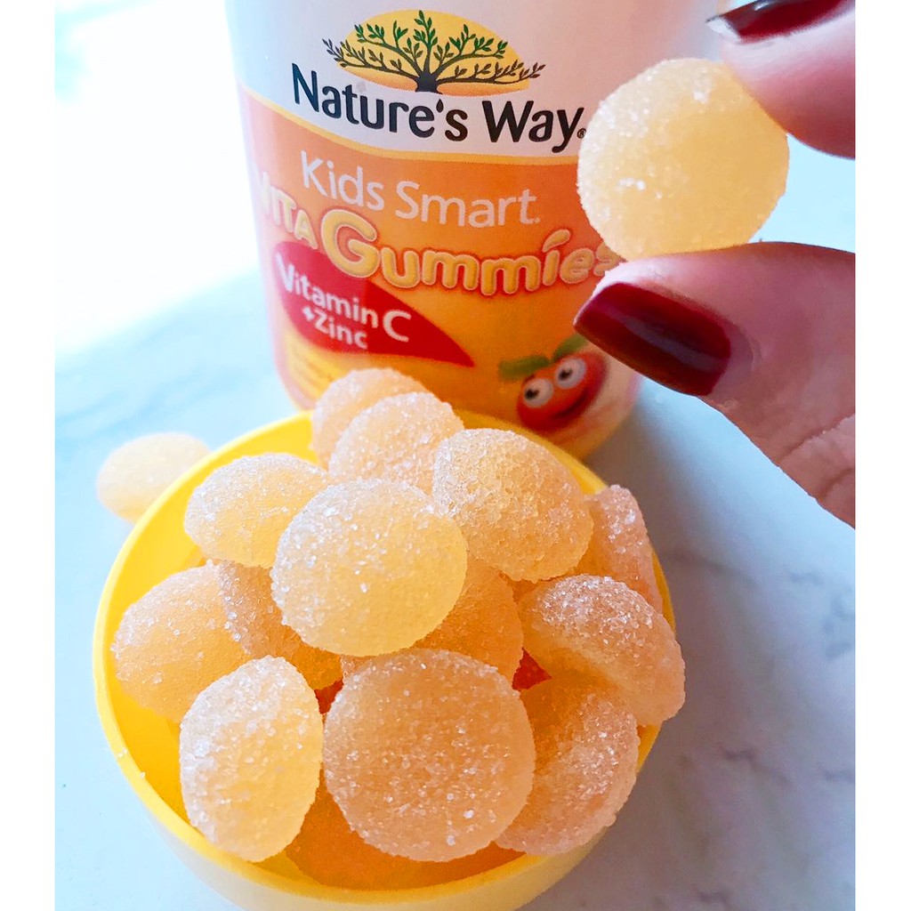 Kẹo dẻo Nature's Way Kids Smart VITA Gummies Vitamin C + Zinc 60 viên - Xuất xứ Úc