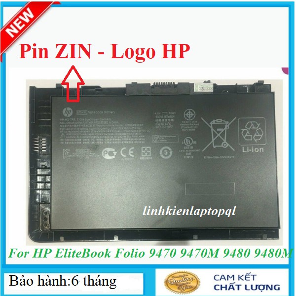 Pin Laptop HP EliteBook Folio 9470 9470M 9480 9480M BT04XL BA06 XL