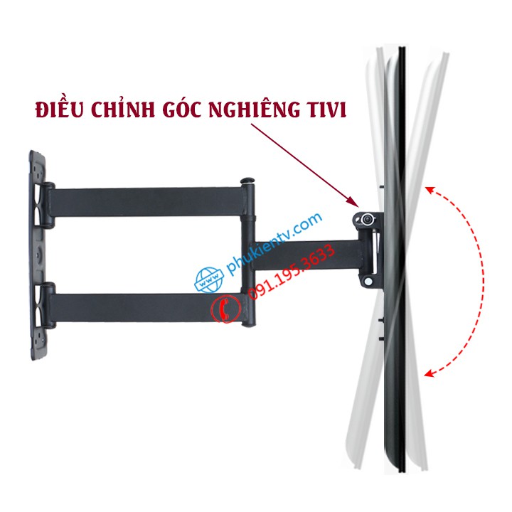 Giá Treo Tivi Xoay Đa Năng L450 32 - 58 Inch - Xoay Vuông Góc 90 Độ Với Tivi 32 - 43 Inch - [ Ưu Việt Hơn NB P4 P5 ]