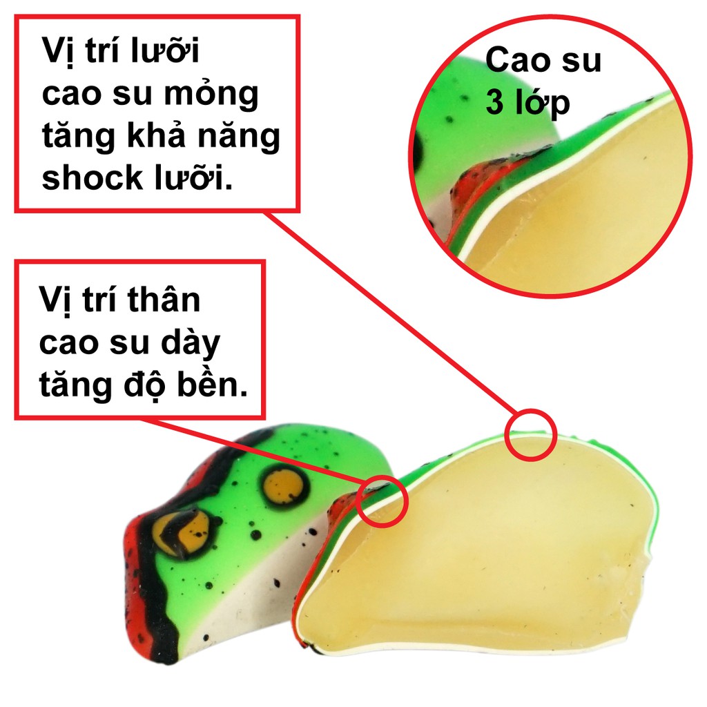 NHÁI HƠI FROG TINI - mồi giả Thái Lan câu lure cá lóc giá rẻ siêu nhạy - 2.5cm - 6gr - 89k