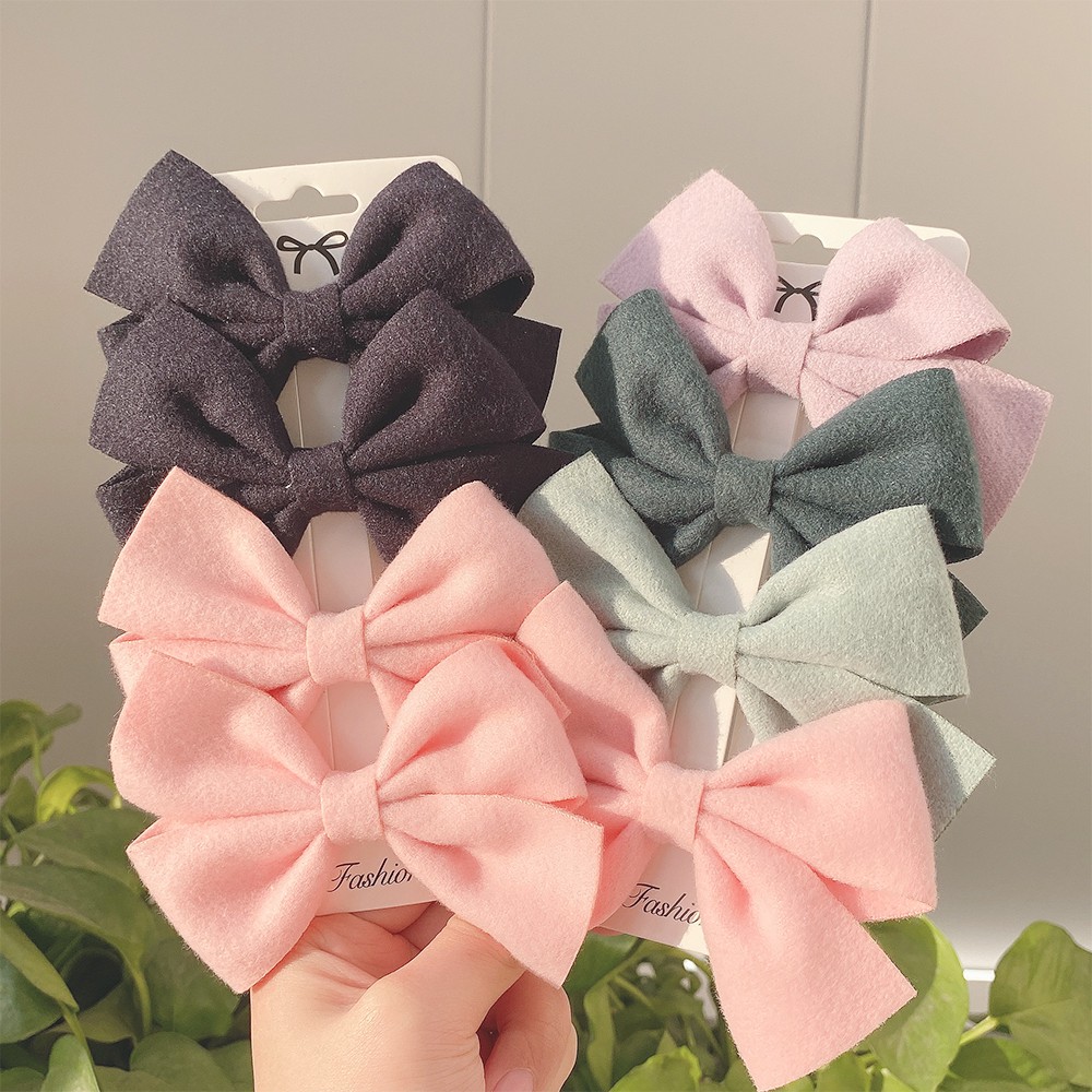 Set 4 kẹp tóc nơ KIDSBOWS nhiều màu tùy chọn thời trang xinh xắn cho bé gái