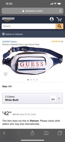 Túi bao tử Guess