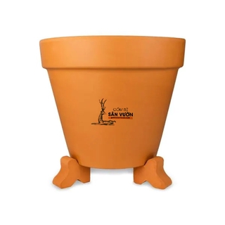 Bộ 3 kê chậu trồng cây bằng gốm đất nung (set 3 terracotta pot feet) size VỪA 9.5x3.5x6cm - gốm sứ sân vườn Bình Dương