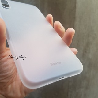 Ốp lưng lụa mềm Iphone X XR và Xs Max hiệu Benks siêu mỏng 0.4 mm
