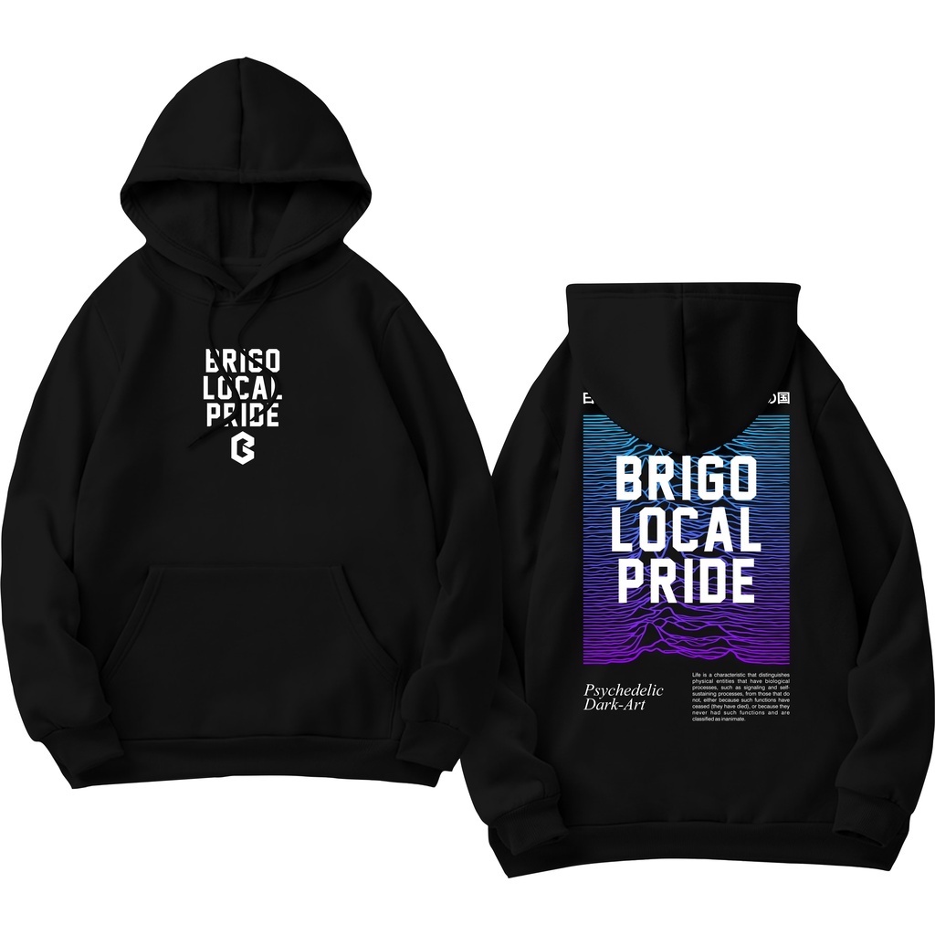 Brigo Psychedellic Áo Hoodie Cotton Lông Cừu In Hình BRIGO DTF M-XXL Nghệ Thuật Tối Màu II (Nam Và Nữ) Miễn Phí Dán