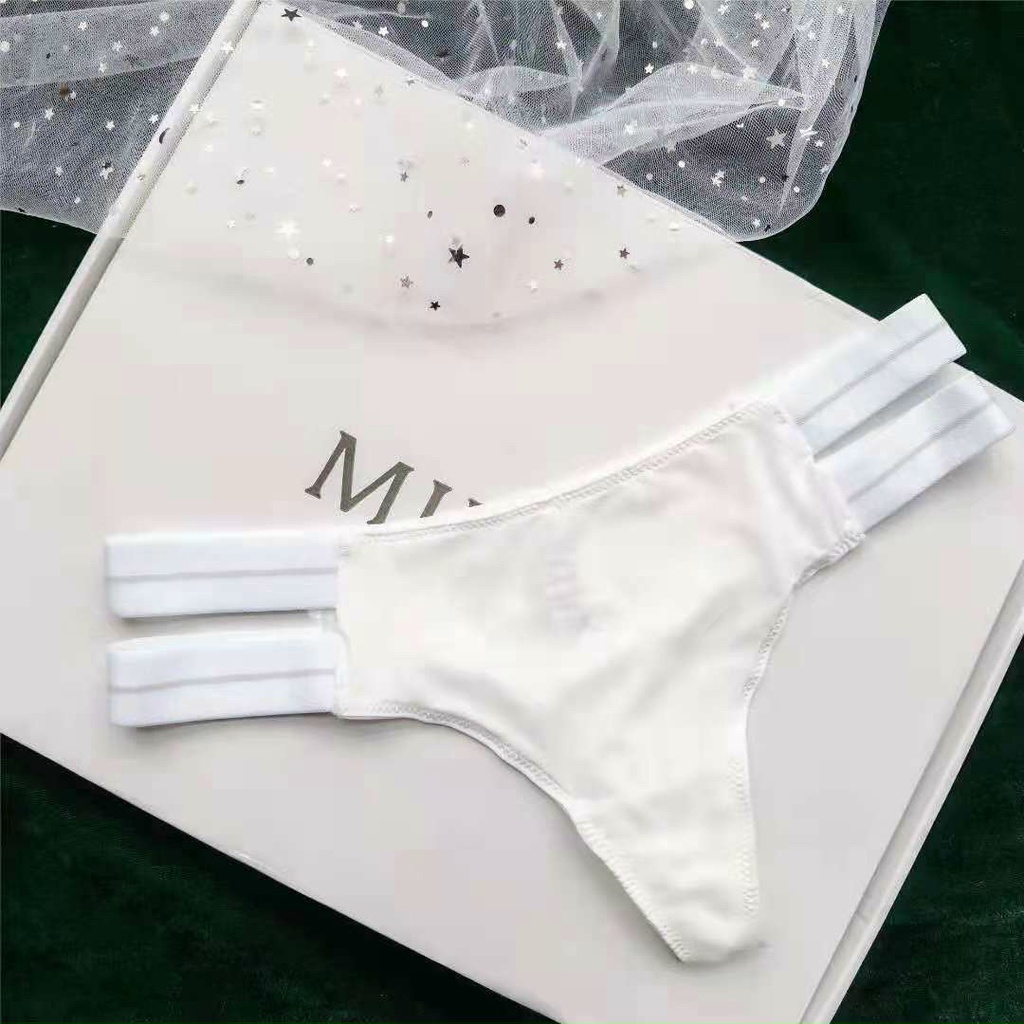 Quần Lót Lọt Khe Su Cotton Cạp Thấp Sọc Hông 2 Dây Cao Cấp Phong Cách Hàn Quốc Cho Nữ 21G