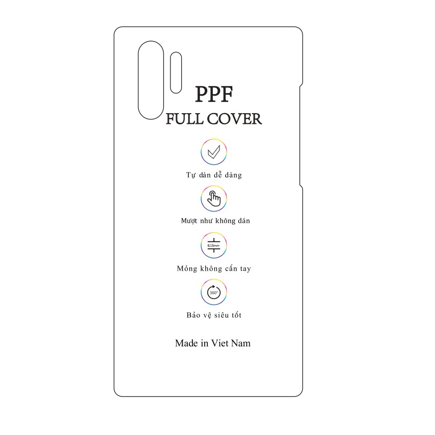 Dán dẻo PPF full Note 10 Plus mặt sau