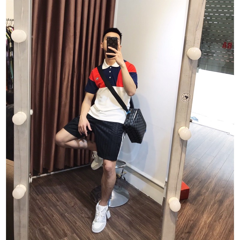 | Ảnh Thật | Áo Polo Das Trắng Phối Đỏ
