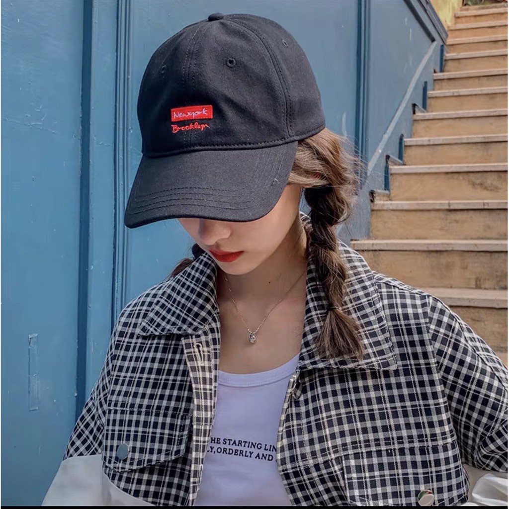 Mũ lưỡi trai CAP HT, nón kết thêu chữ Newyork phong cách basic trẻ trung form nam nữ
