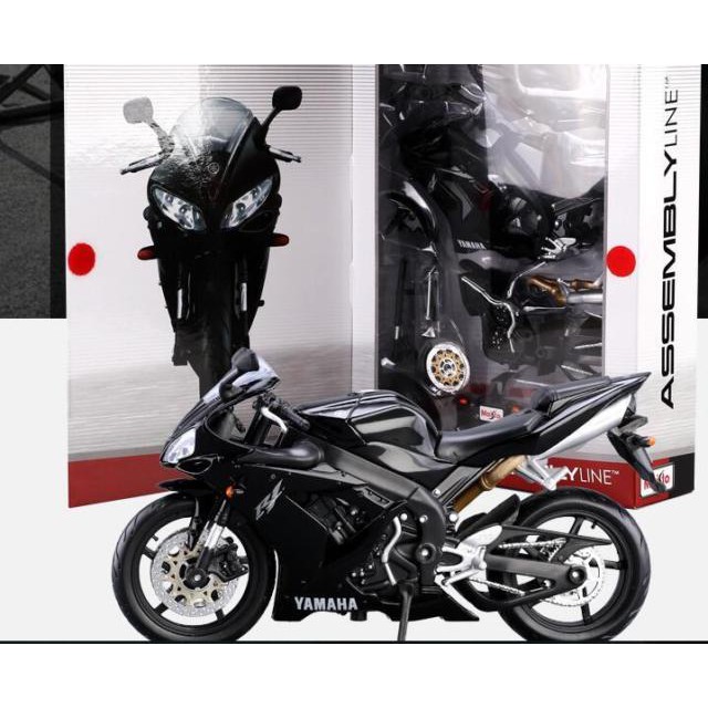 Mô hình lắp ráp moto Yamaha R1 tỉ lệ 1:12 MAISTO