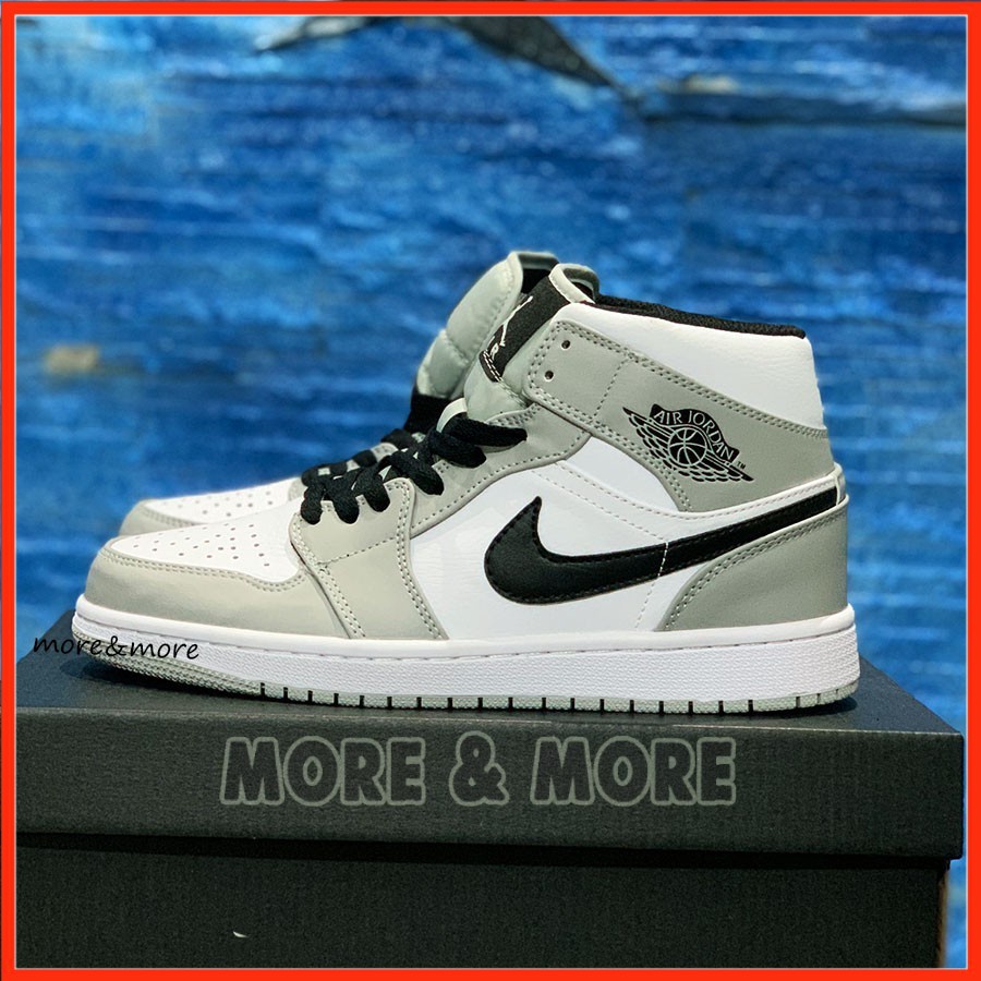 [More&More] Giày thể thao Jordan 1 Mid Light "Smoke" Grey x OG