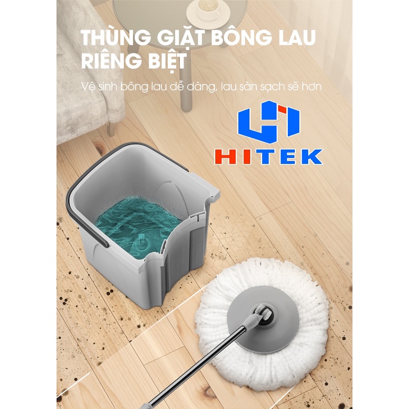 Bộ cây lau nhà SAMONO SCM015 kèm xô lau dạng xoay có thể tháo rời