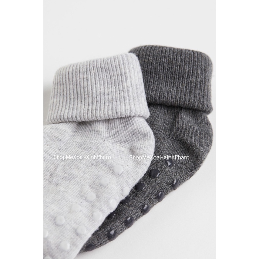 COMBO 10 ĐÔI TẤT HM DƯ XỊN CÓ CHỐNG TRƯỢT CHO BÉ ĐỦ SIZE 0M,3M,6M,9M,12M,18M-24M