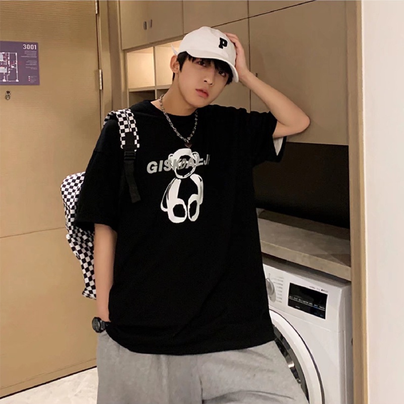 Áo Thun Tay Ngắn Dáng Rộng In Chữ Cỡ Lớn Thoải Mái Thời Trang Mùa Hè Cho Nam Và Nữ M-5XL