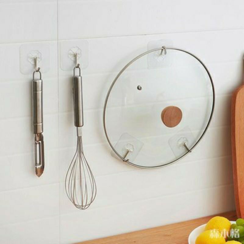 MÓC DÁN TƯỜNG TRONG SUỐT CHỊU LỰC TỐT (6×6 cm) | BigBuy360 - bigbuy360.vn