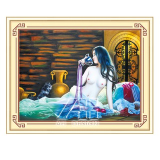 Tranh đính đá cô gái 77432