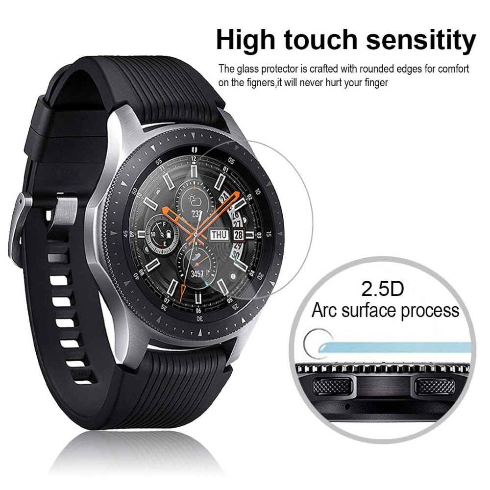 Set 3-1 Kính Cường Lực 46mm 42mm Bảo Vệ Màn Hình Đồng Hồ Samsung Galaxy Watch3 Watch 3 45mm 41mm