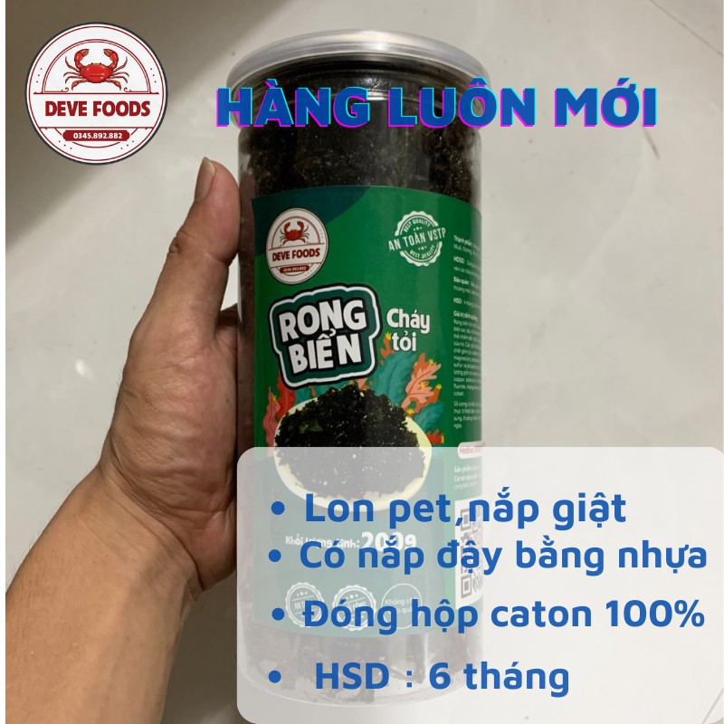 Rong biển cháy tỏi 200g Deve Food đồ ăn vặt Hà Nội vừa ngon vừa rẻ