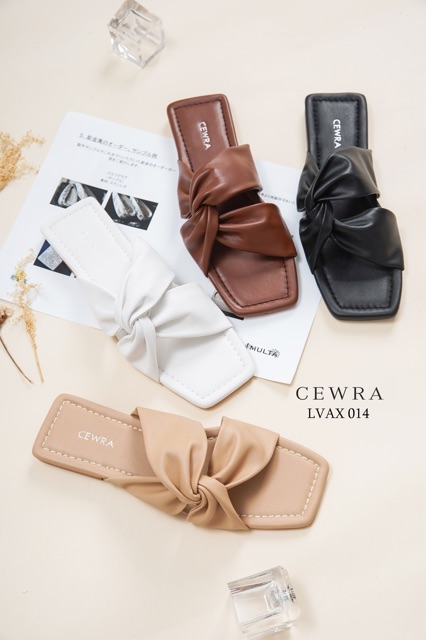 DÉP TRỆT NỮ CEWRA QUAI XOẮN CHẤT LIỆU DA NHÂN TẠO SIÊU ÊM